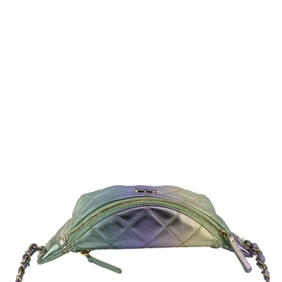 Chanel  Iridescent Rainbow Quilted Leather Bumbag Multicolor - Picture 4 of 12